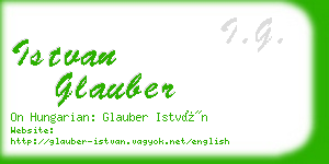 istvan glauber business card